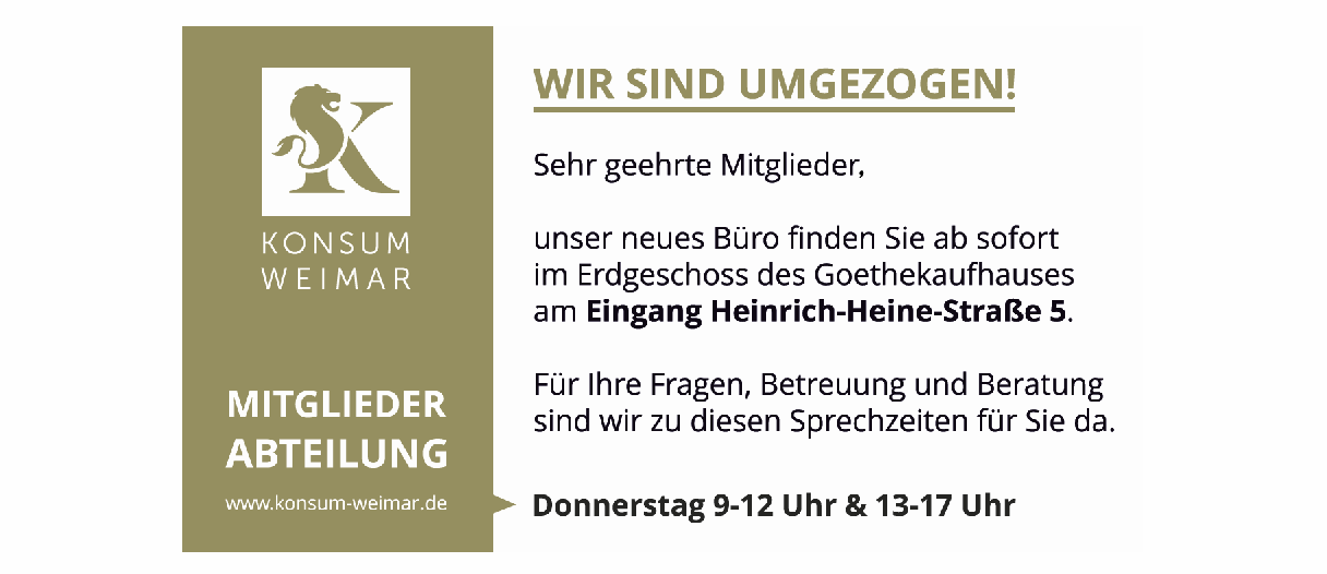 Liebe Mitglieder - Wir sind umgezogen.